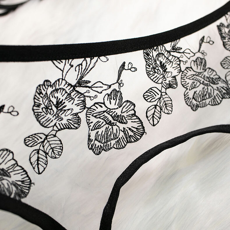 時尚蕾絲刺繡花邊交叉性感內衣