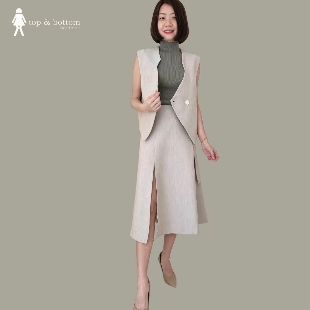 HIGH WAISTED SIDE POCKET SKIRT