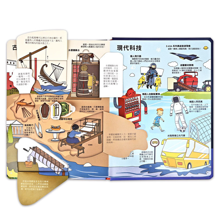 《 風車出版 》 趣味科學知識翻翻書-揭秘機械