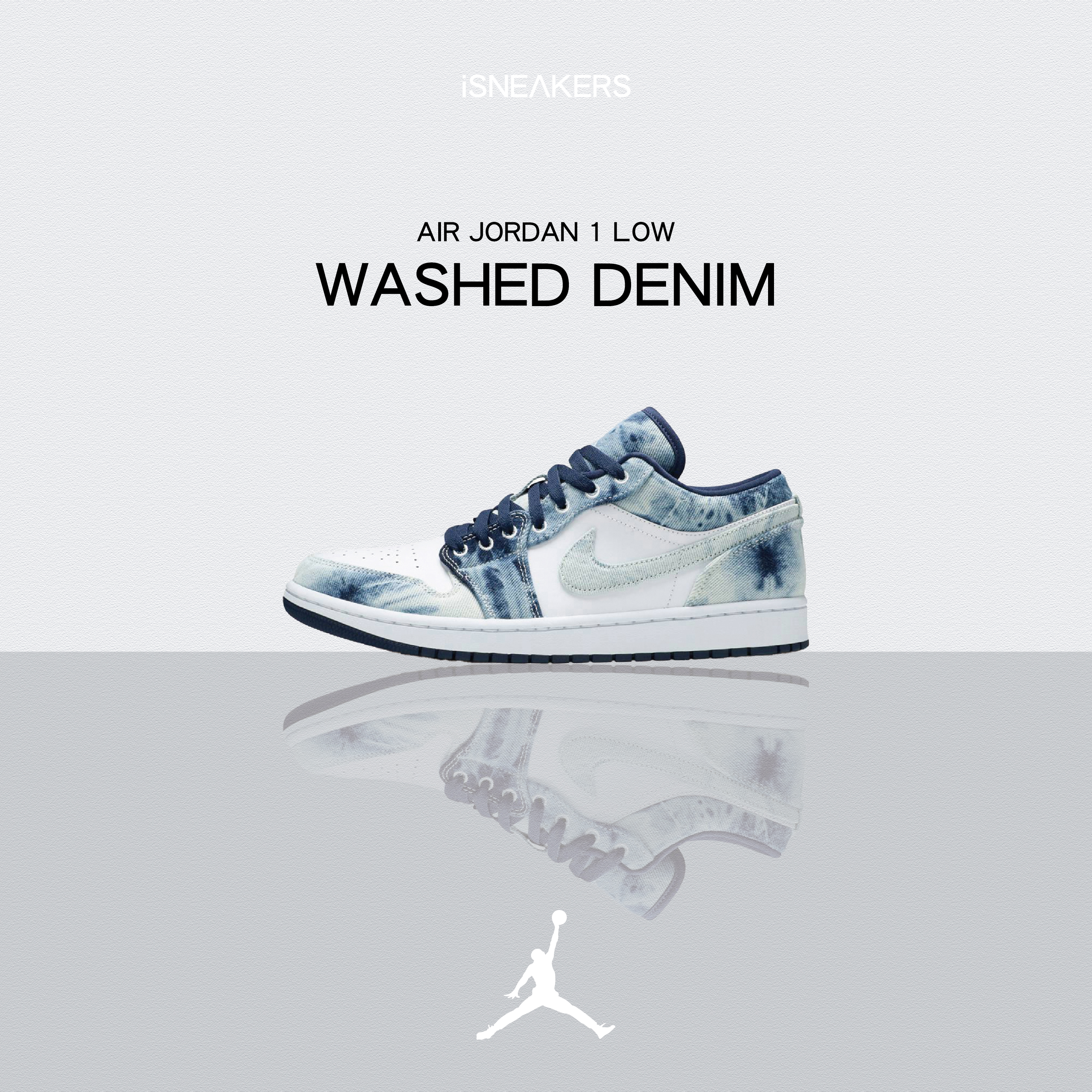 iSNEAKERS｜Air Jordan 1 Low SE "Washed Denim" 水洗丹寧 CZ8455-100
