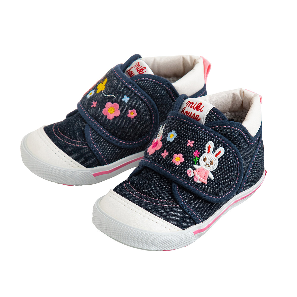 舞颯兔動物刺繡二段鞋-靛藍
