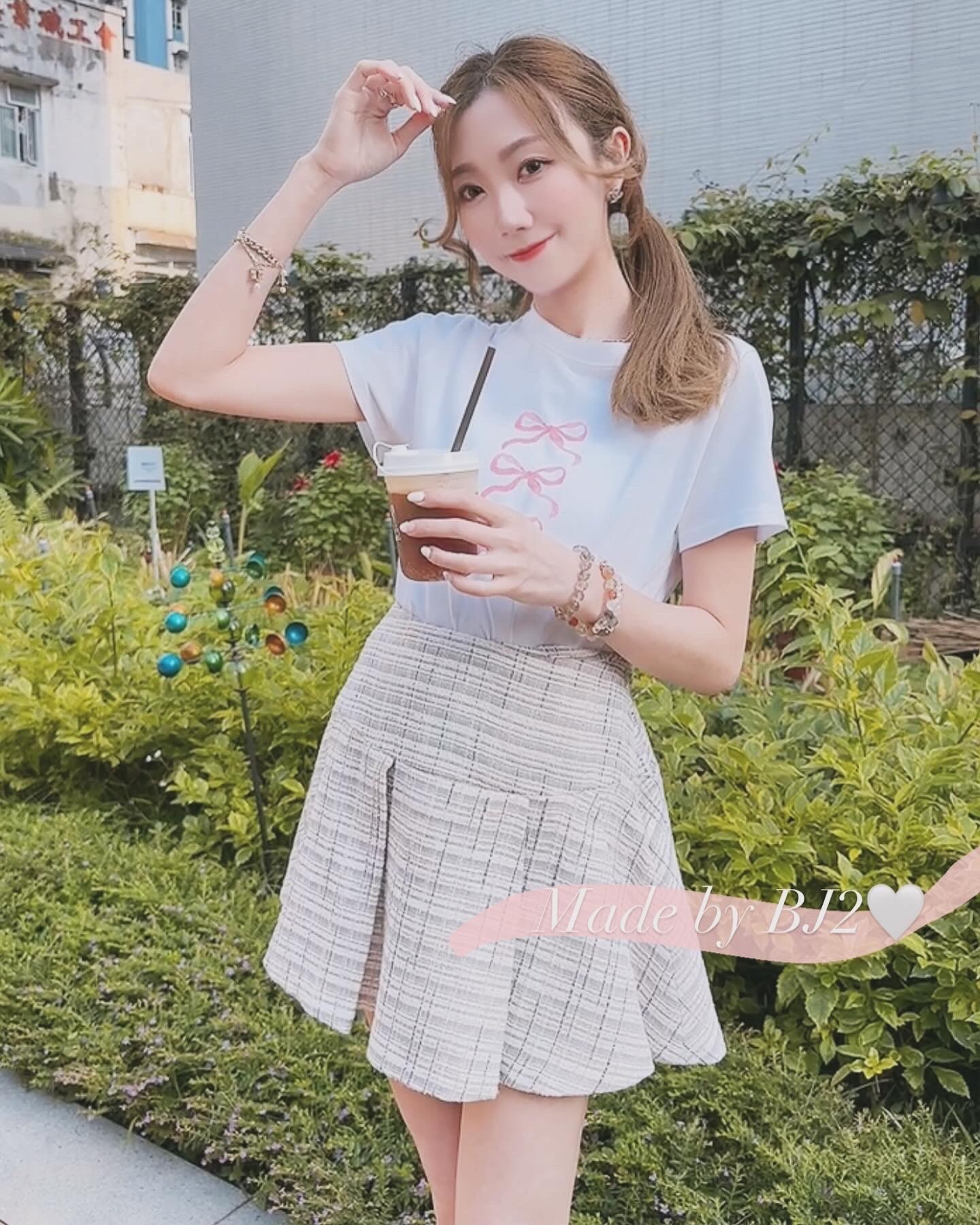 *MADE BY BJ2 SERIES* THE MACARON TWEED SKIRT 2024