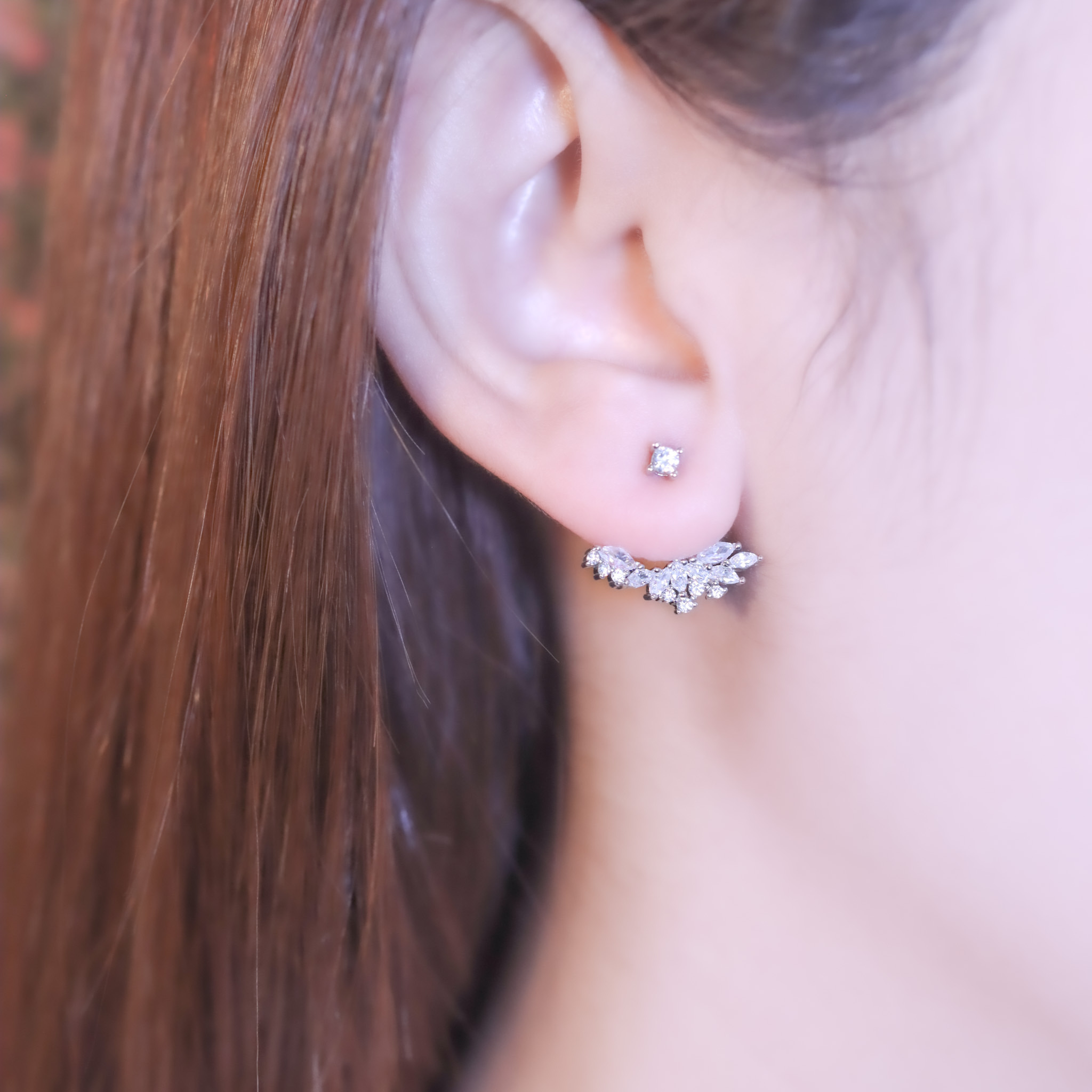 | 925 Silver・White Gold | Wings Of Angel Earrings | EA0731 |
