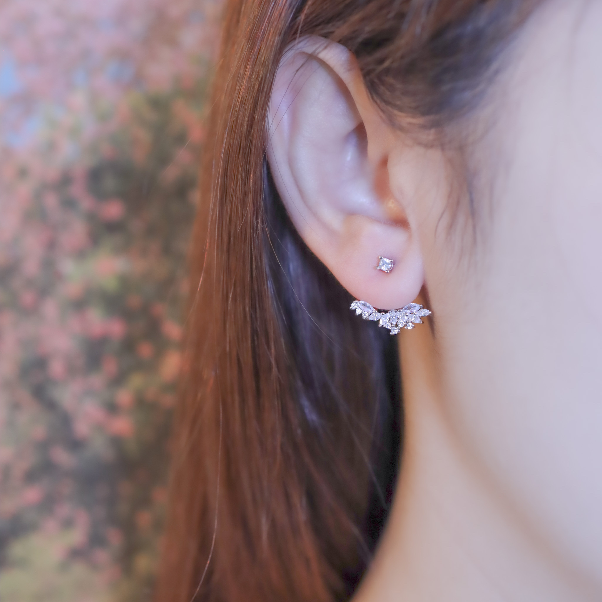 | 925 Silver・White Gold | Wings Of Angel Earrings | EA0731 |