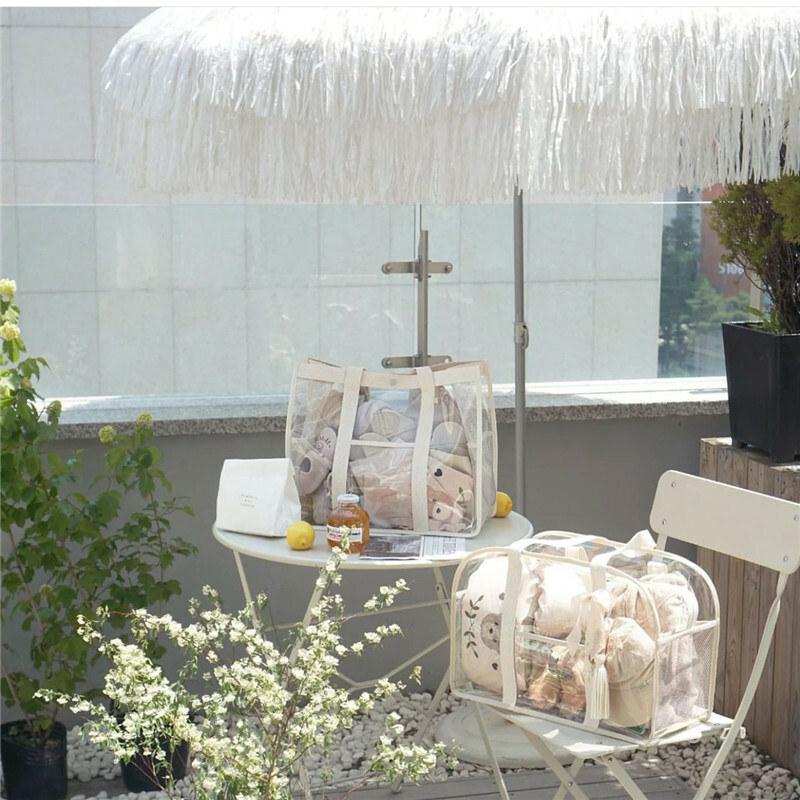 《3865》韓國沙灘PVC防水透明收納包