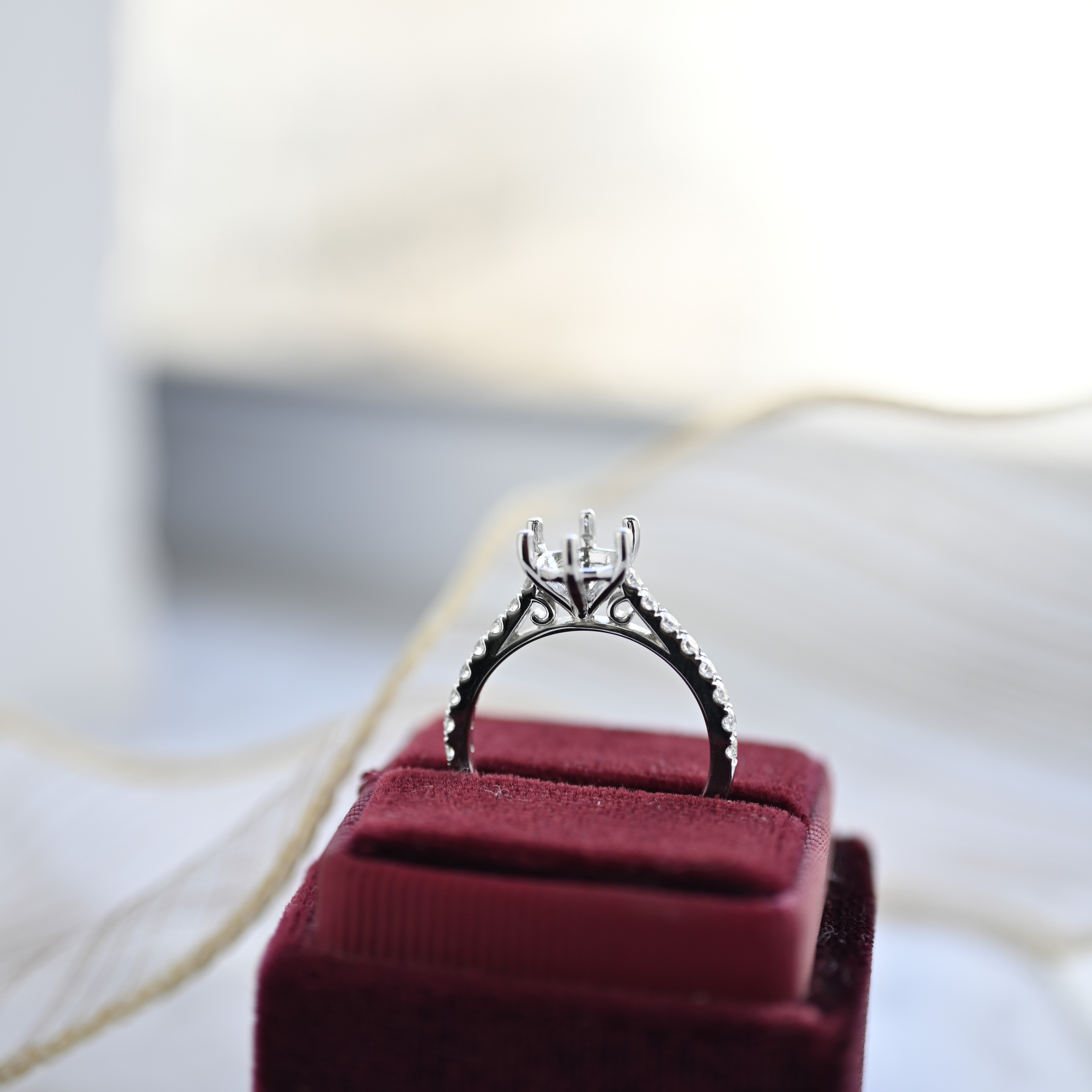 18K Half Band Eternity Ring setting