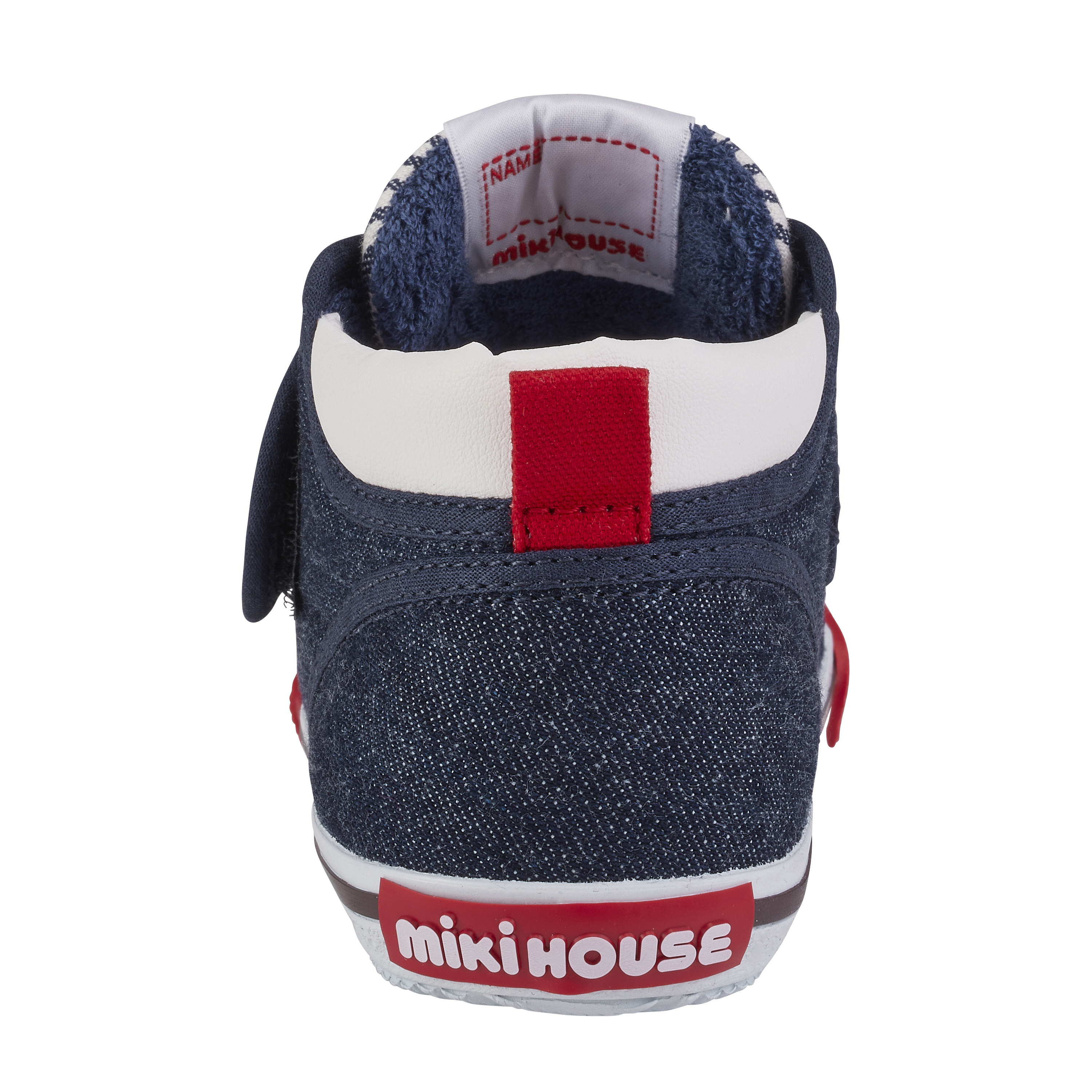 普奇熊刺繡二段鞋-靛藍