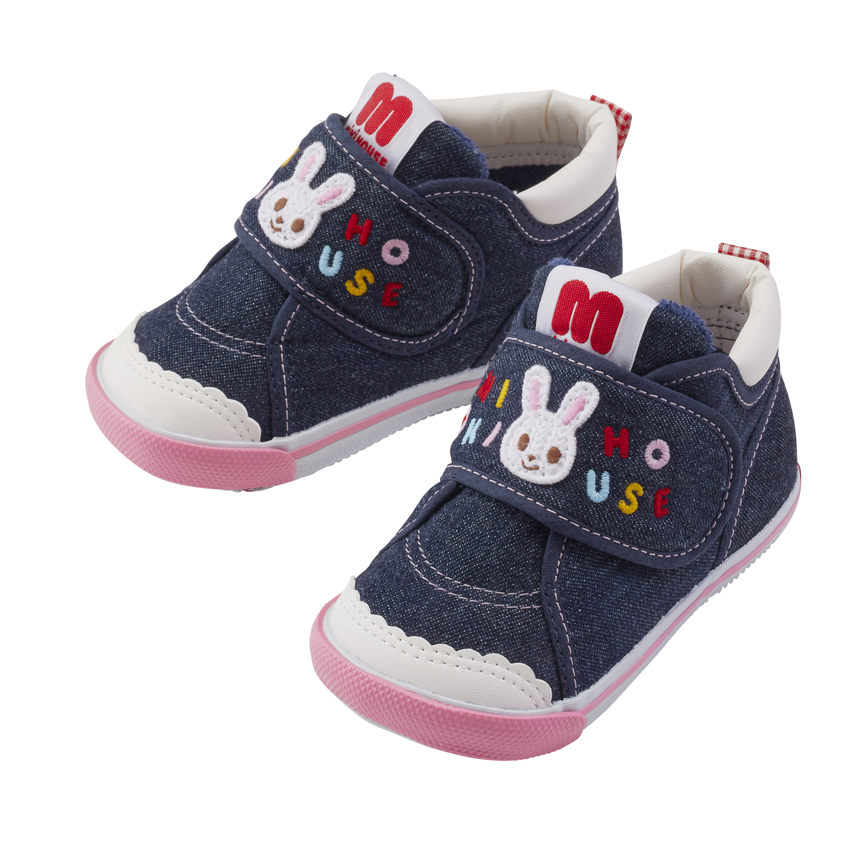 舞颯兔刺繡二段鞋-靛藍