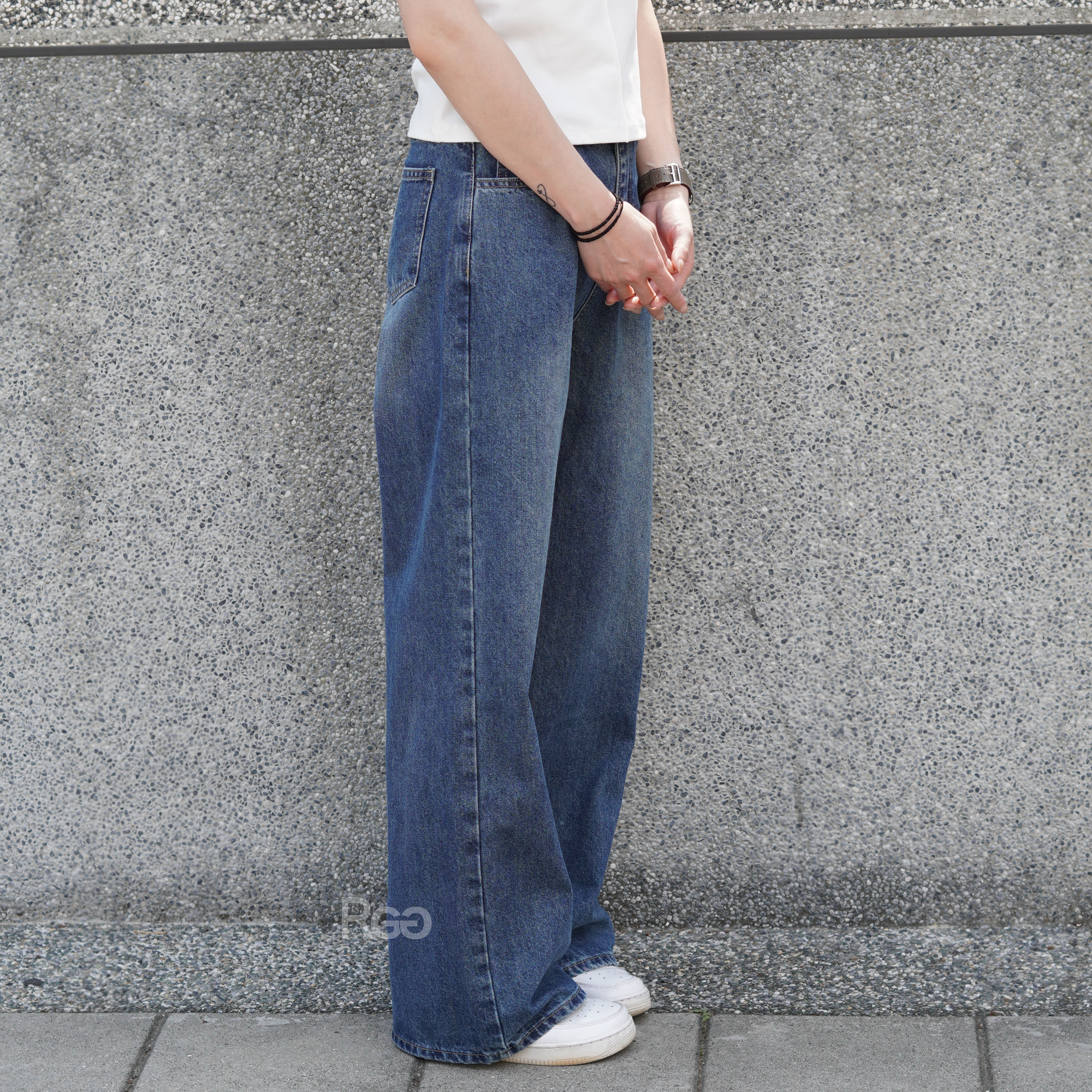 #630 份量感牛仔寬褲落地褲