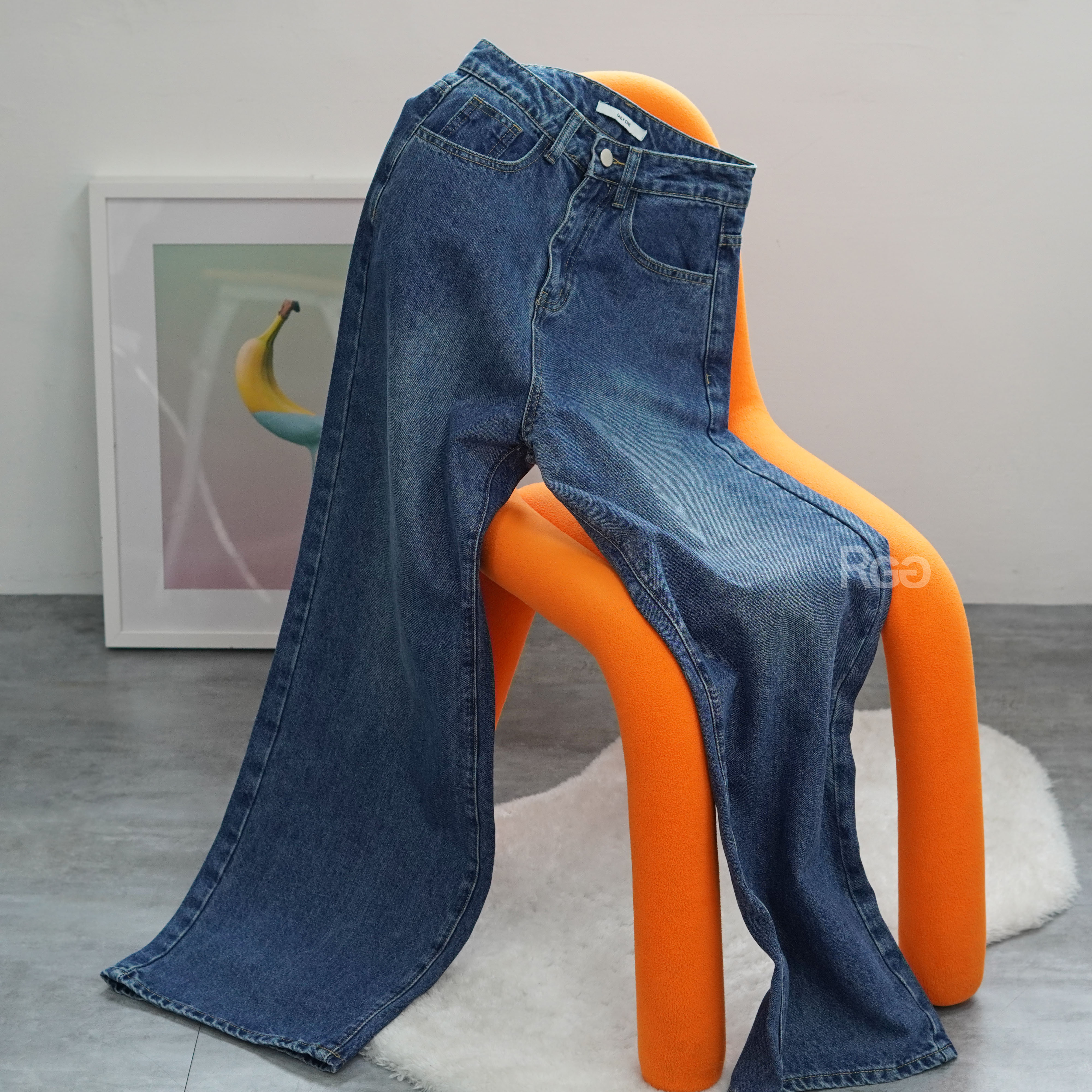 630 份量感牛仔寬褲落地褲商品照