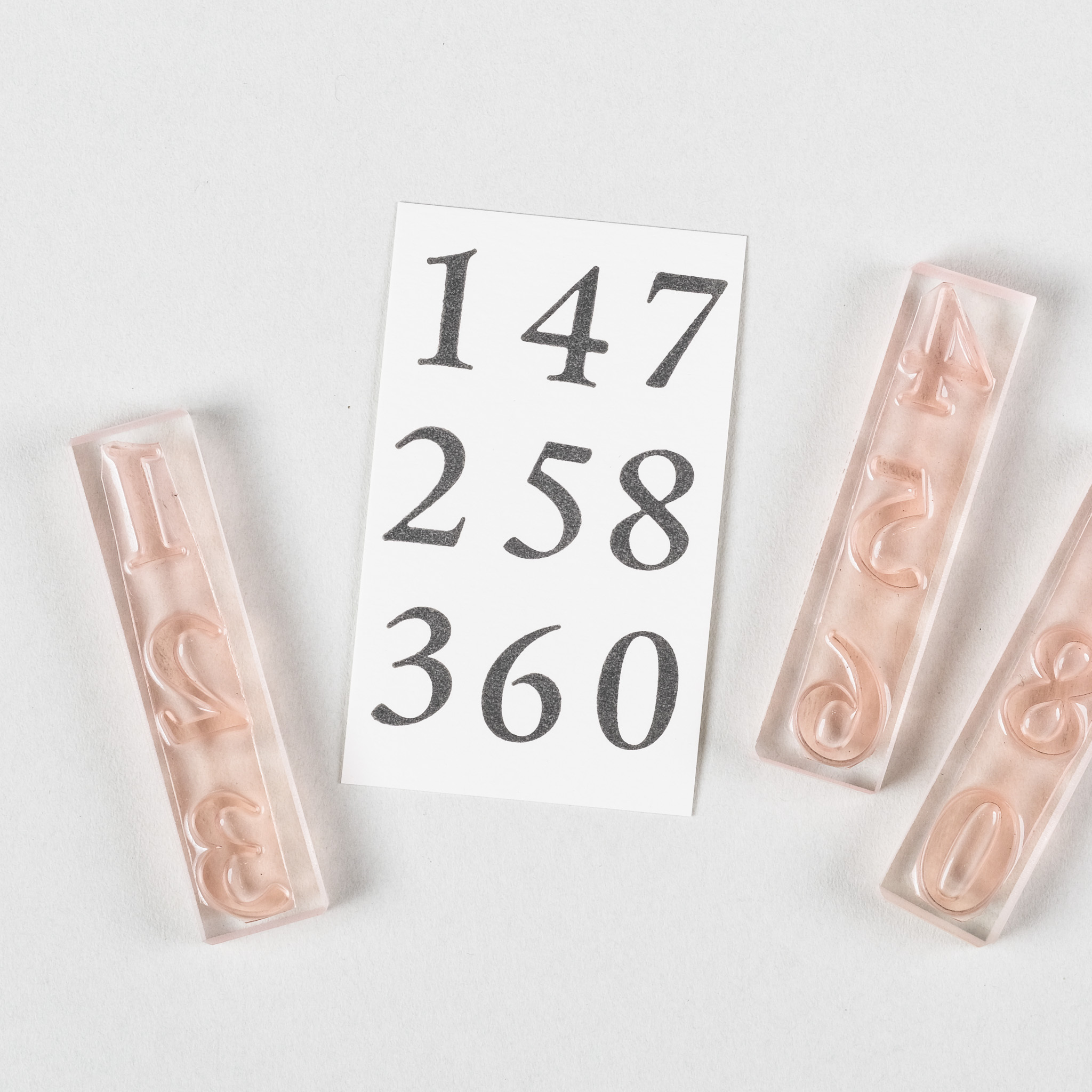 中型 明體數字棒 膠版印章 /一分之一工作室/臺灣