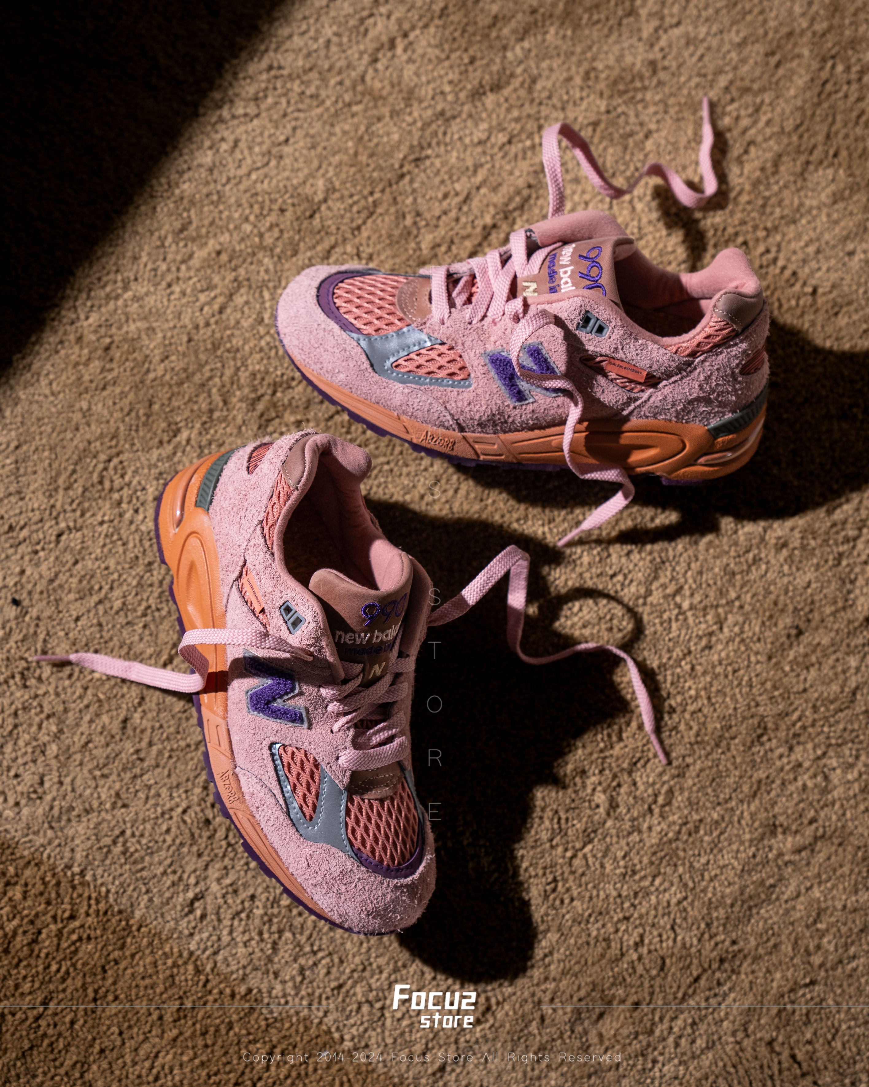 【Focus Store】預購 Salehe Bembury x New Balance 990v2 "Sand Be The Time" 珊瑚紅 M990SB2