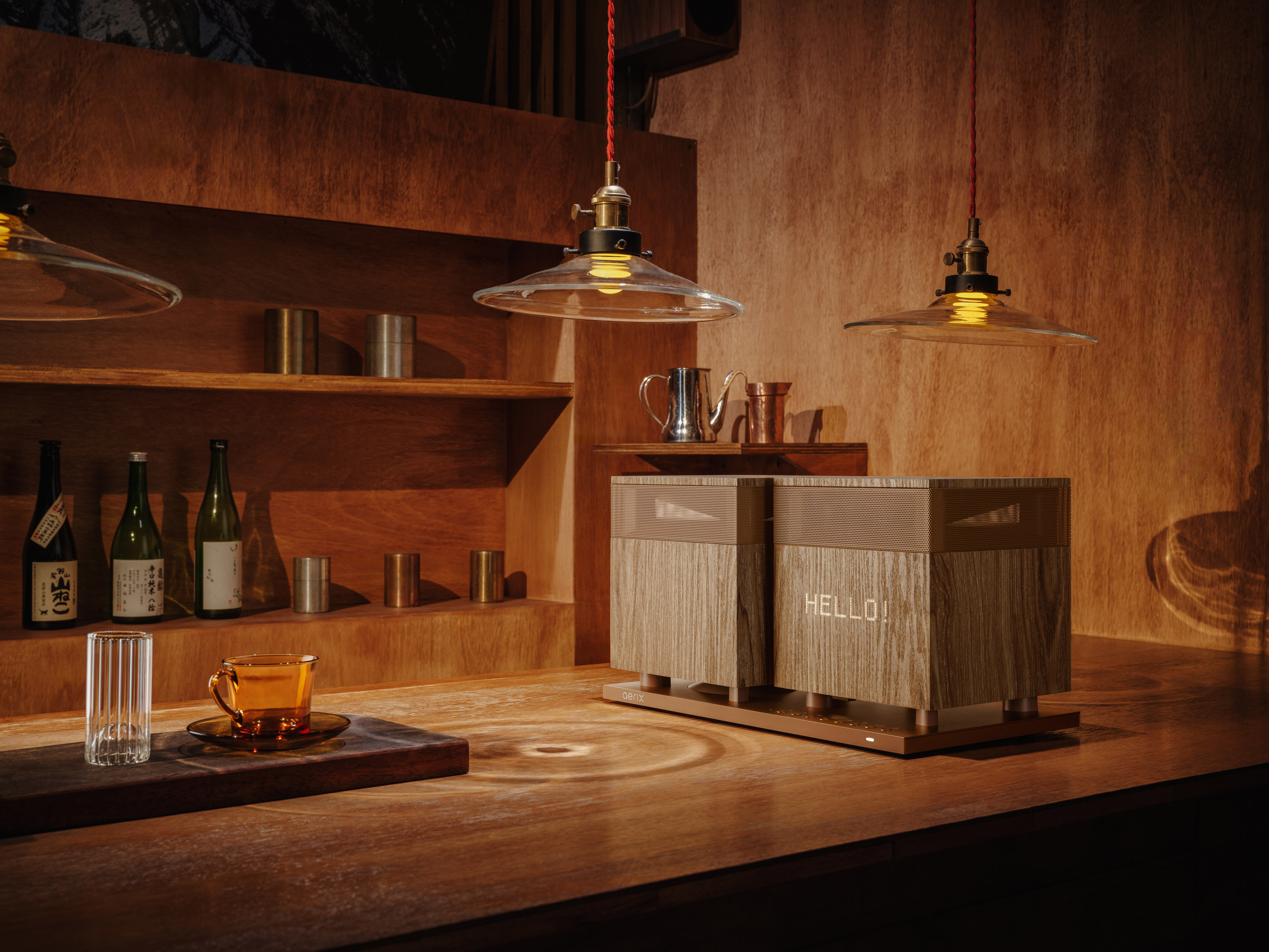 【 Aerix Duet MK3 360° 全方位音場 All In One 音響系統 - 木紋 】