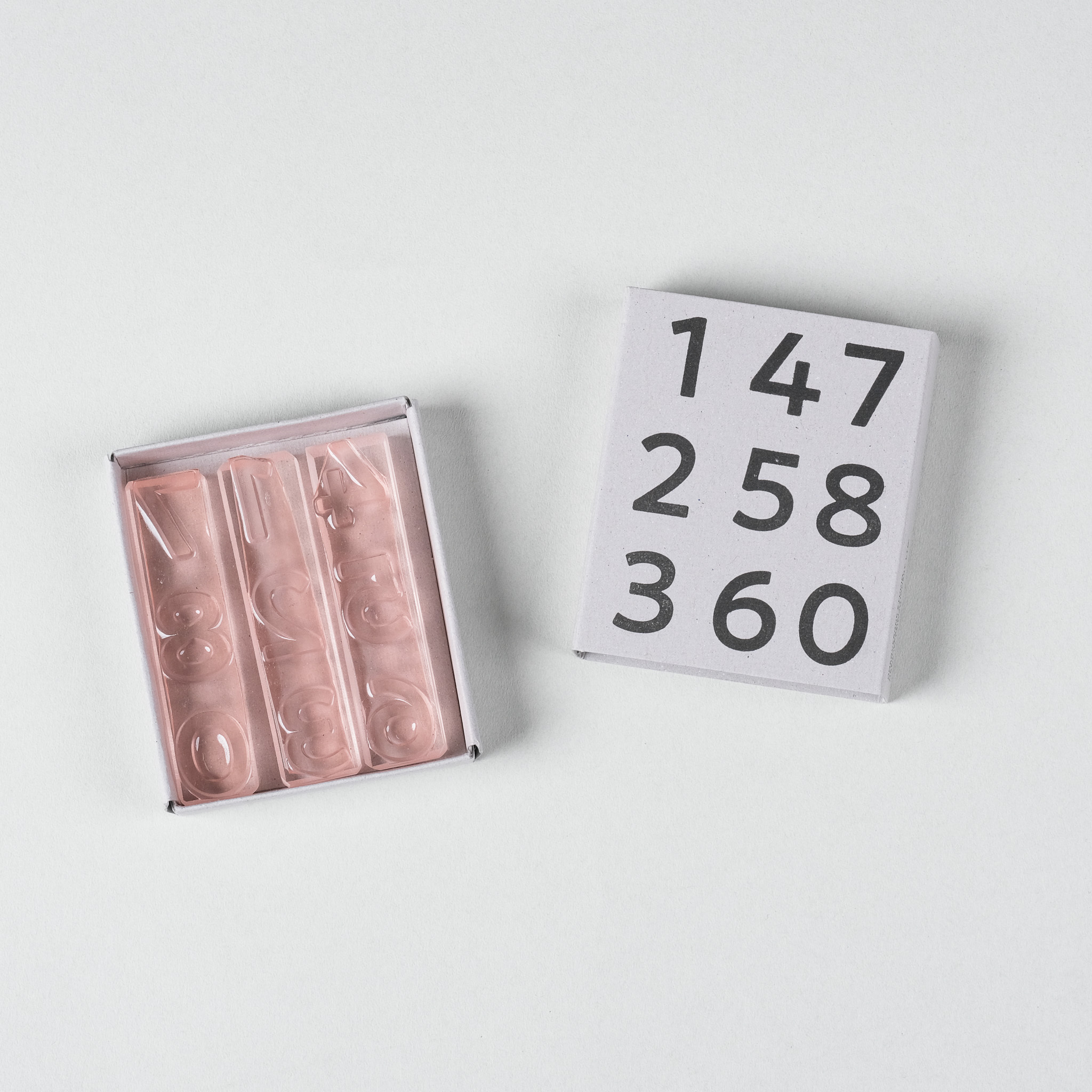 中型 黑體數字棒 膠版印章 /一分之一工作室/臺灣