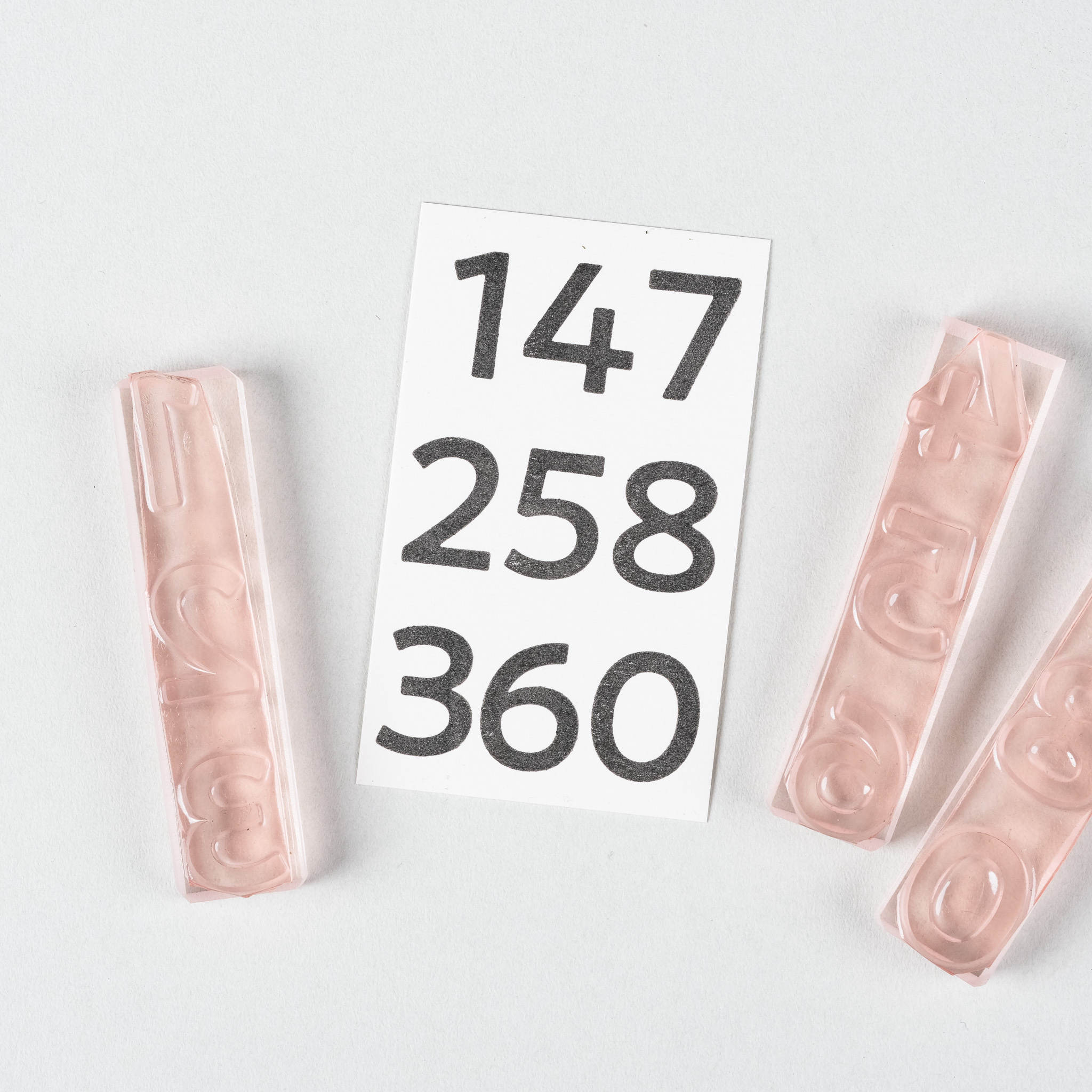 中型 黑體數字棒 膠版印章 /一分之一工作室/臺灣