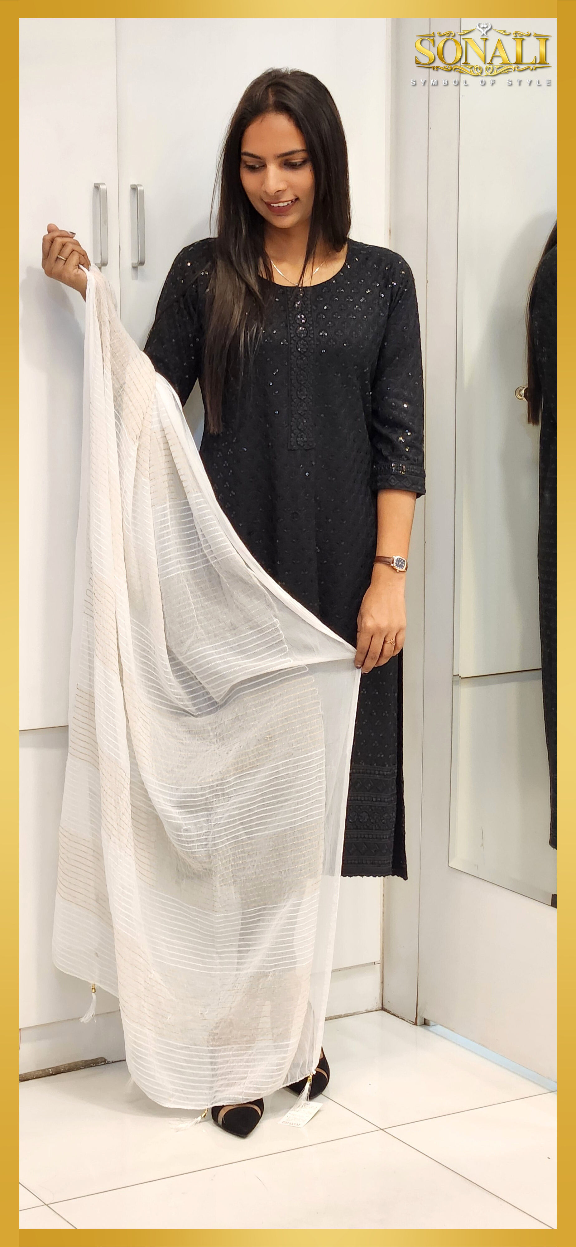 Sonali Premier Quality Women's Shawls Normal & Sippi Work Dupattas - Color & Style Refer Image