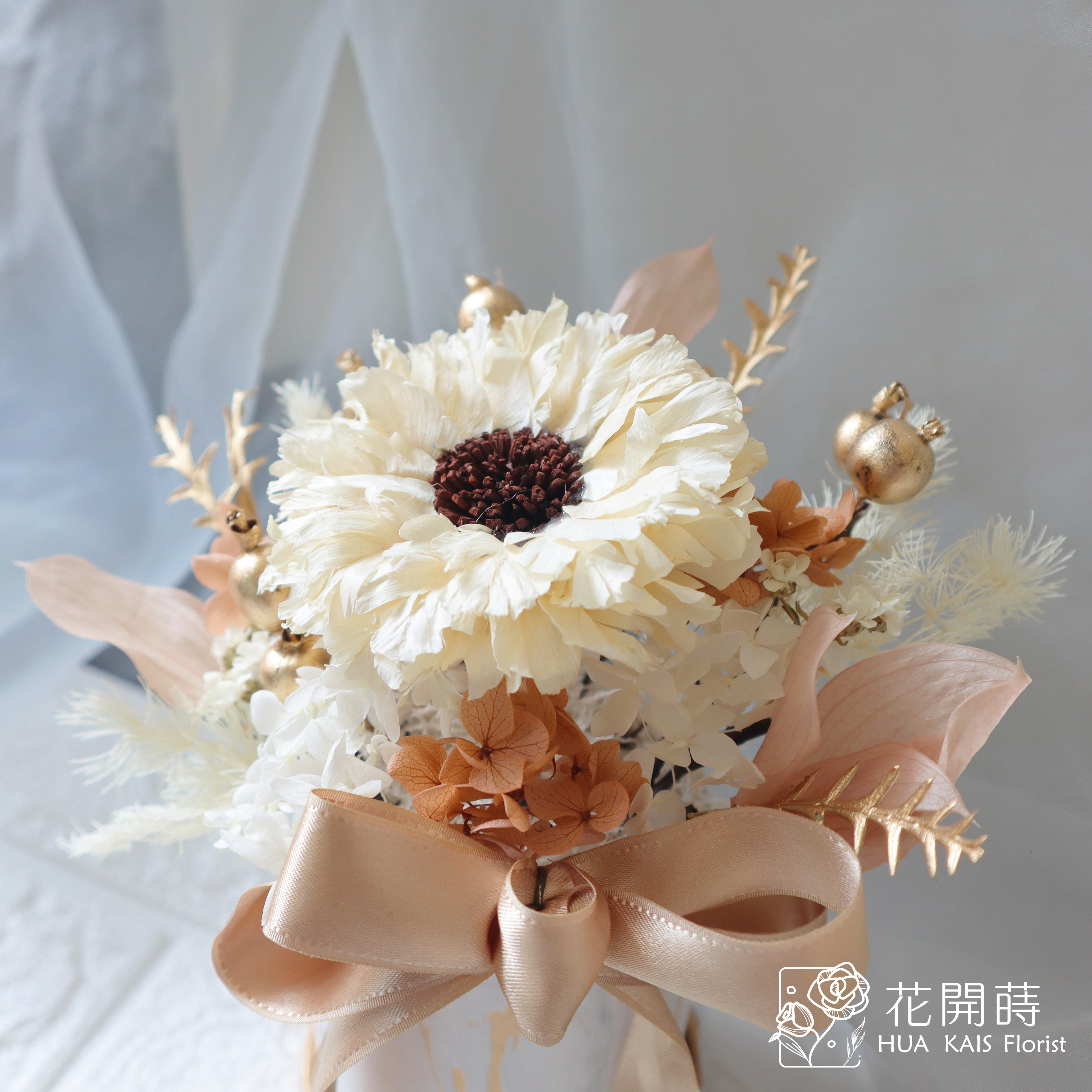 白色太陽花香氛小桌花|太陽菊|開幕小盆栽|生日禮物|辦公桌小盆花|畢業花禮|畢業桌花推薦