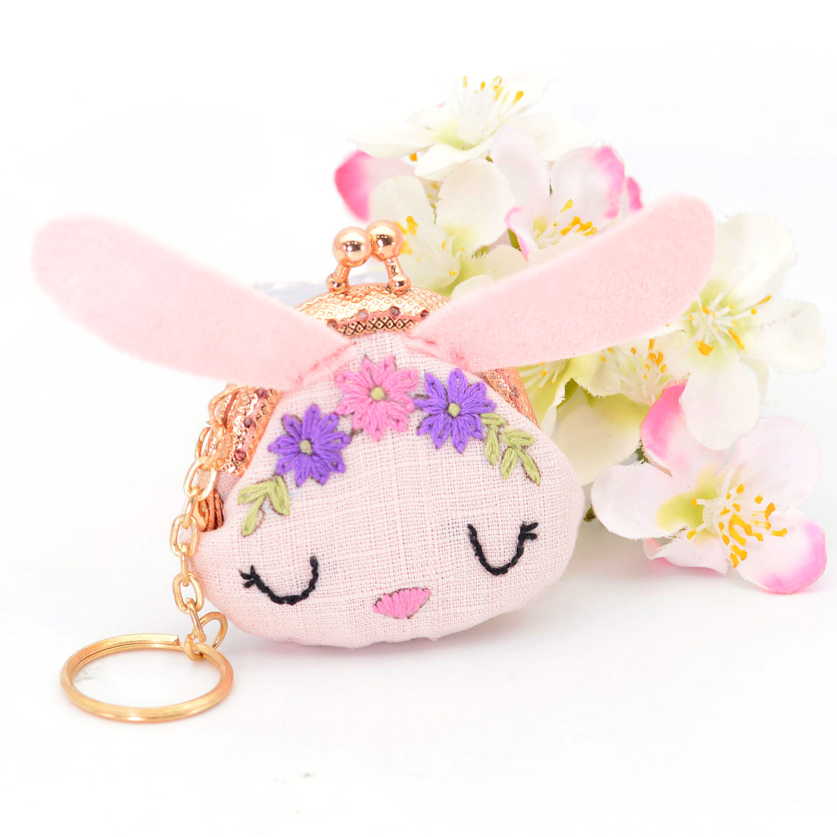 5公分鑰匙圈口金/個【贈花樣小兔刺繡口金包紙型】