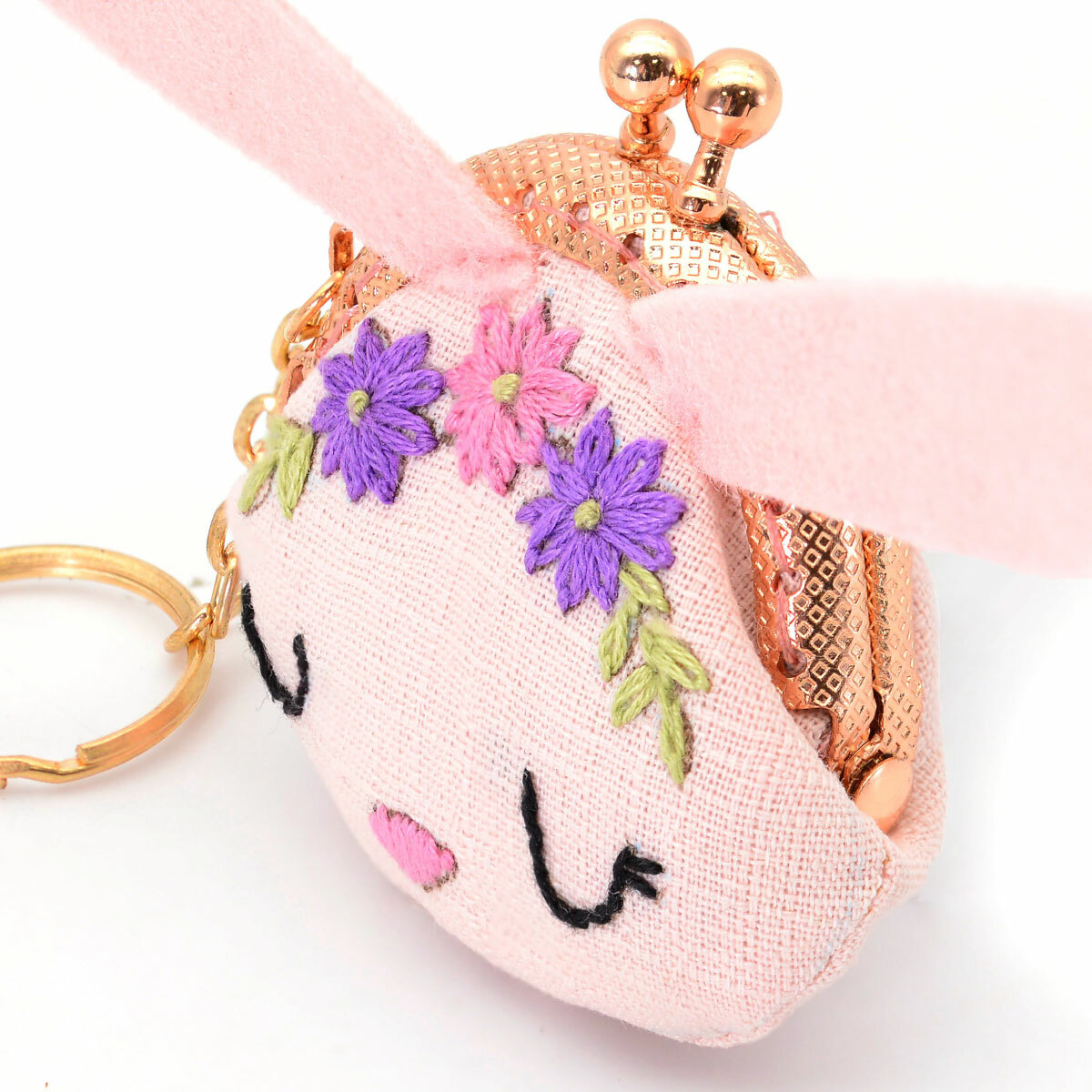 5公分鑰匙圈口金/個【贈花樣小兔刺繡口金包紙型】