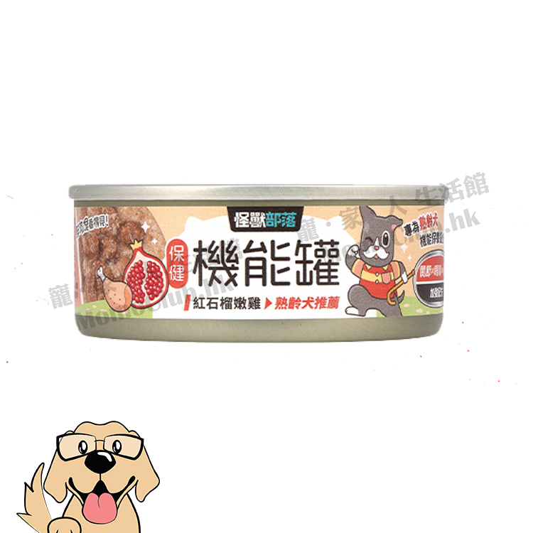 怪獸部落 - 保健機能主食罐 #機能罐 82g (紅石榴嫩雞) [犬用]