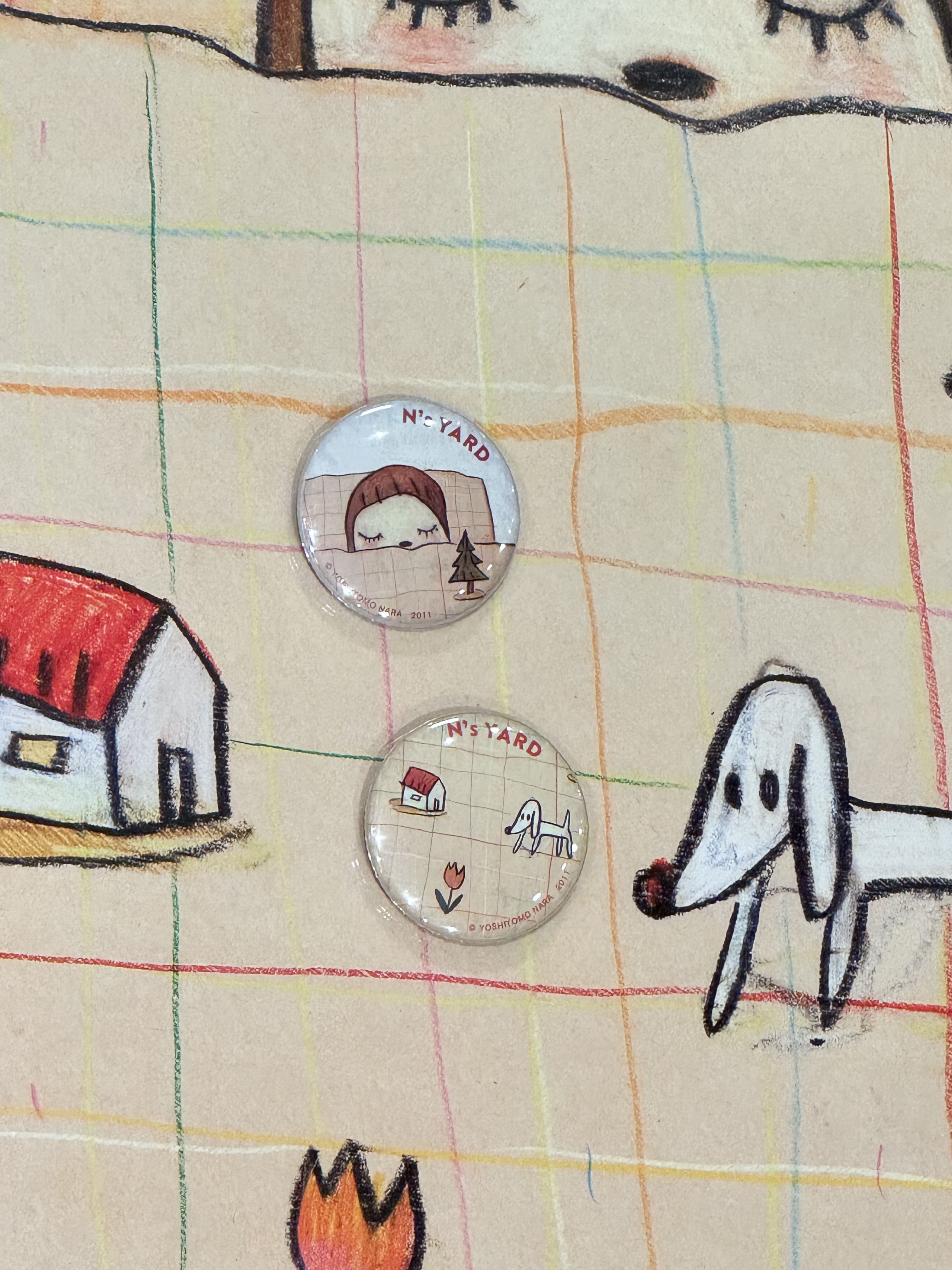 奈良美智sleep time 限定徽章別針