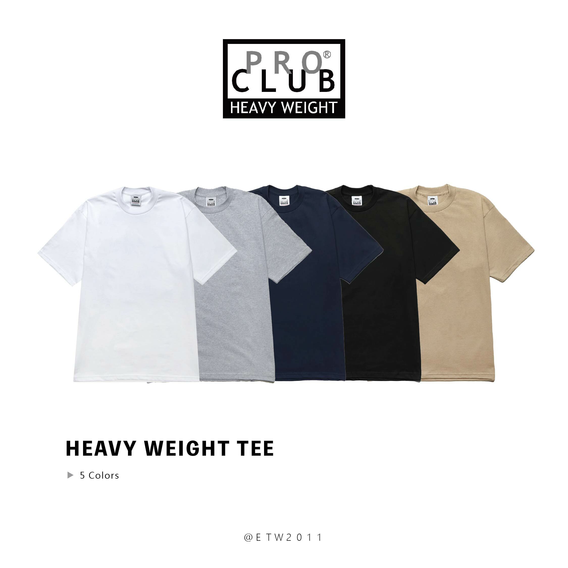 ☆ETW☆【EASY TO WEAR】 Pro Club Heavy weight TEE 美國 高磅 素面短T 素T 白 黑 灰 深藍 卡其