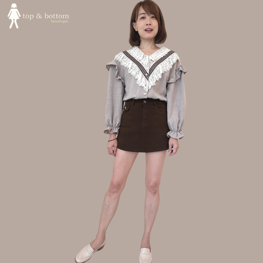 KOREA DENIM SHORT SKORT