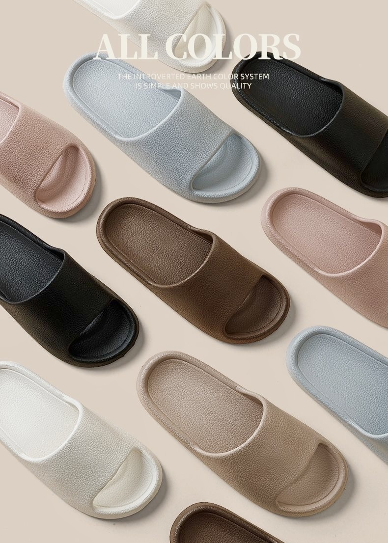 EVA素色皮紋拖鞋