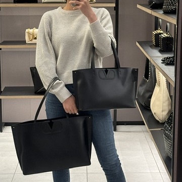 Valentino Vlogo leather small tote