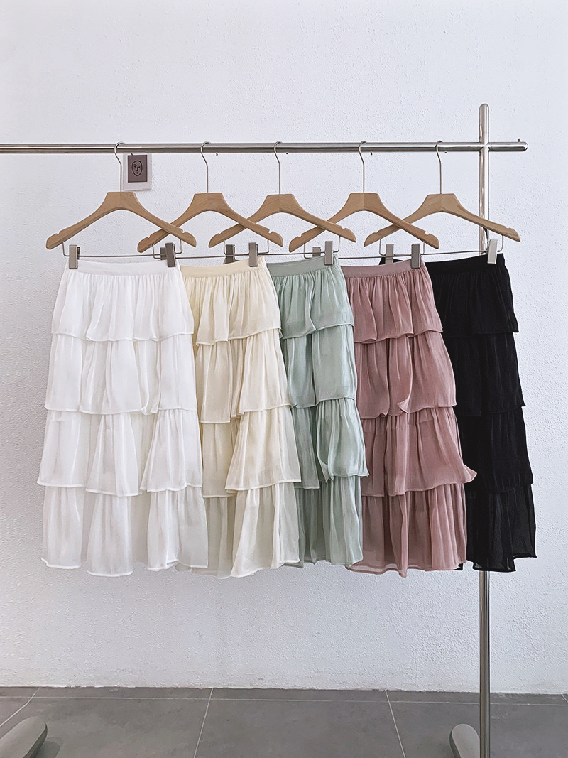 P7660 - High Waist Long Skirt (Pre Order)