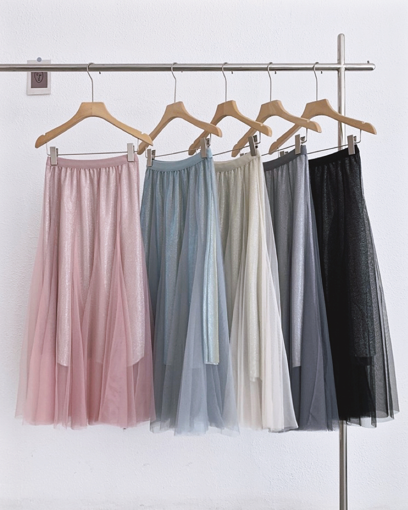 P8121 - High Waist Long Skirt (Pre Order)