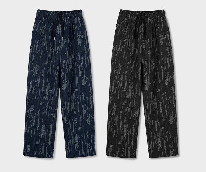 條紋鬆身牛仔褲 P2752