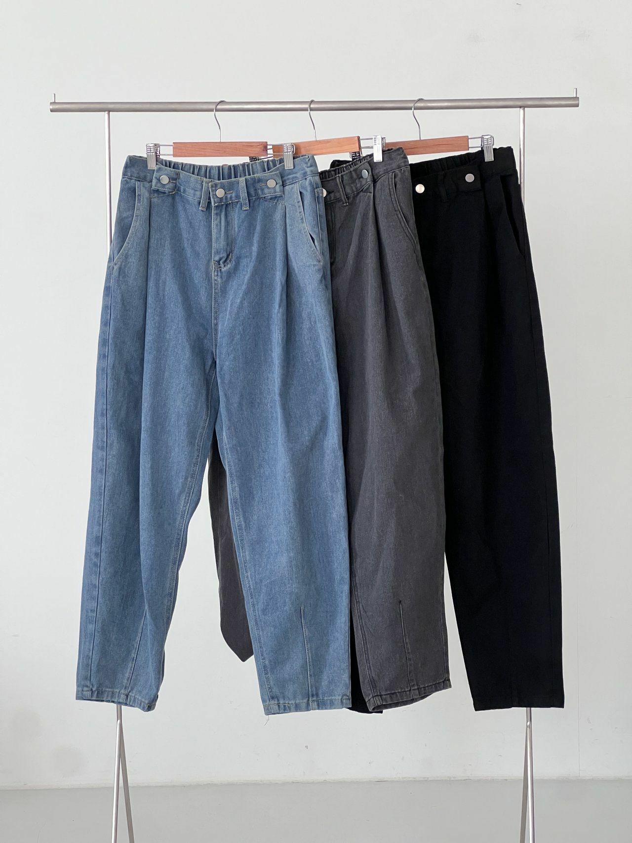 淨色鬆身牛仔褲 P2753