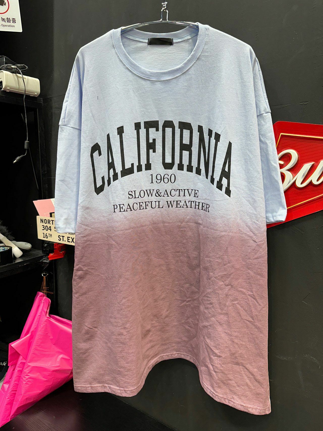 OverSize漸變英文字短袖Tee  T5367