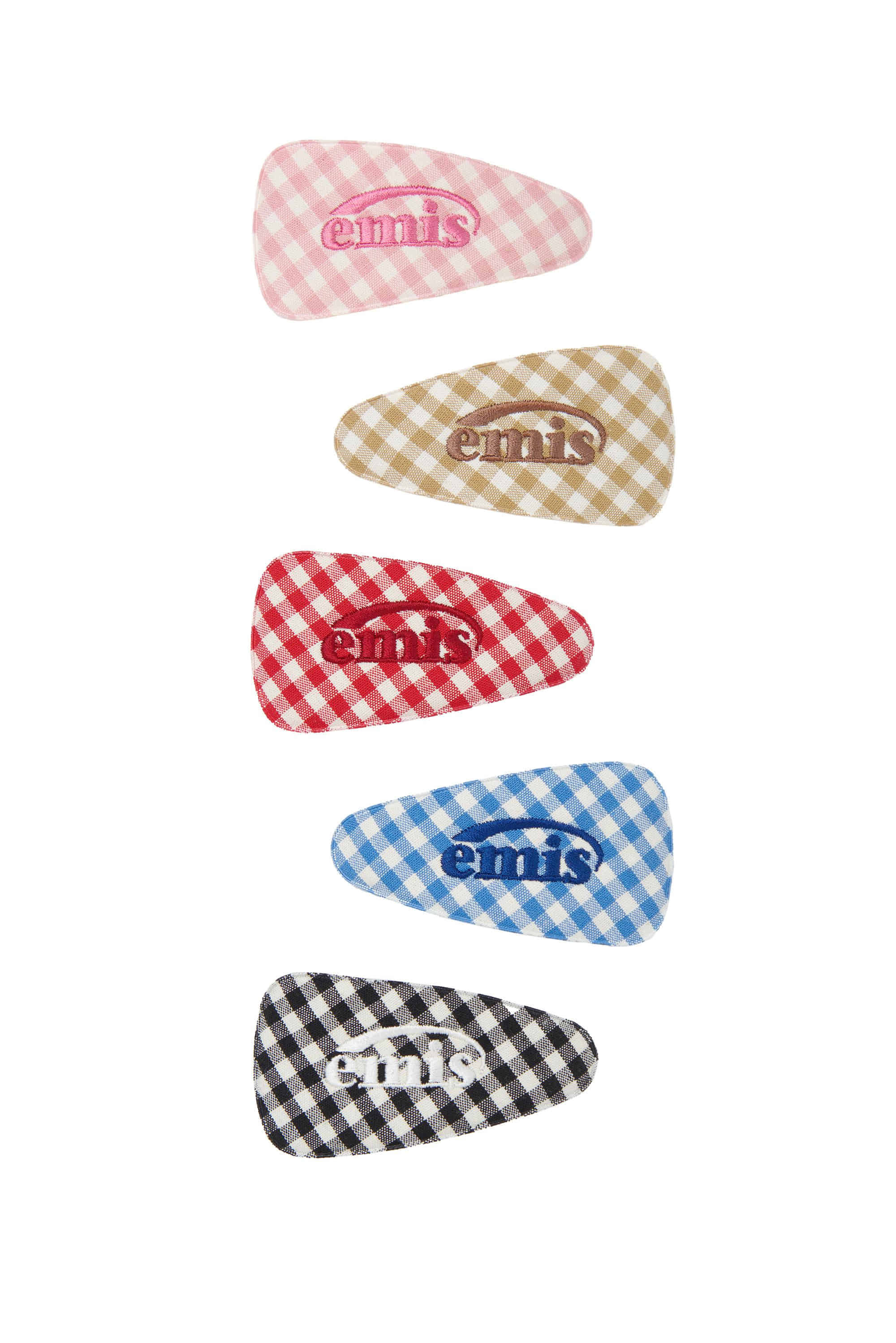 emis  GINGHAM CHECK WIDE HAIRPIN