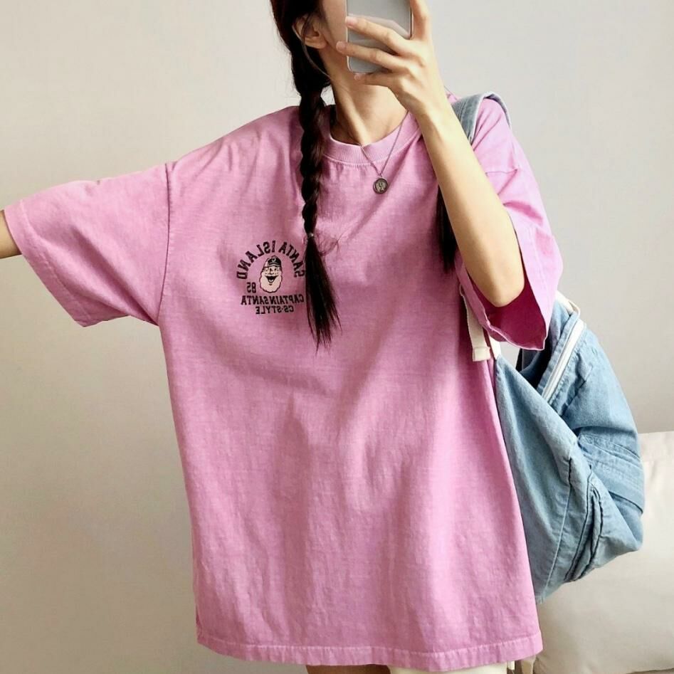 英文字圖案短袖Tee T5354