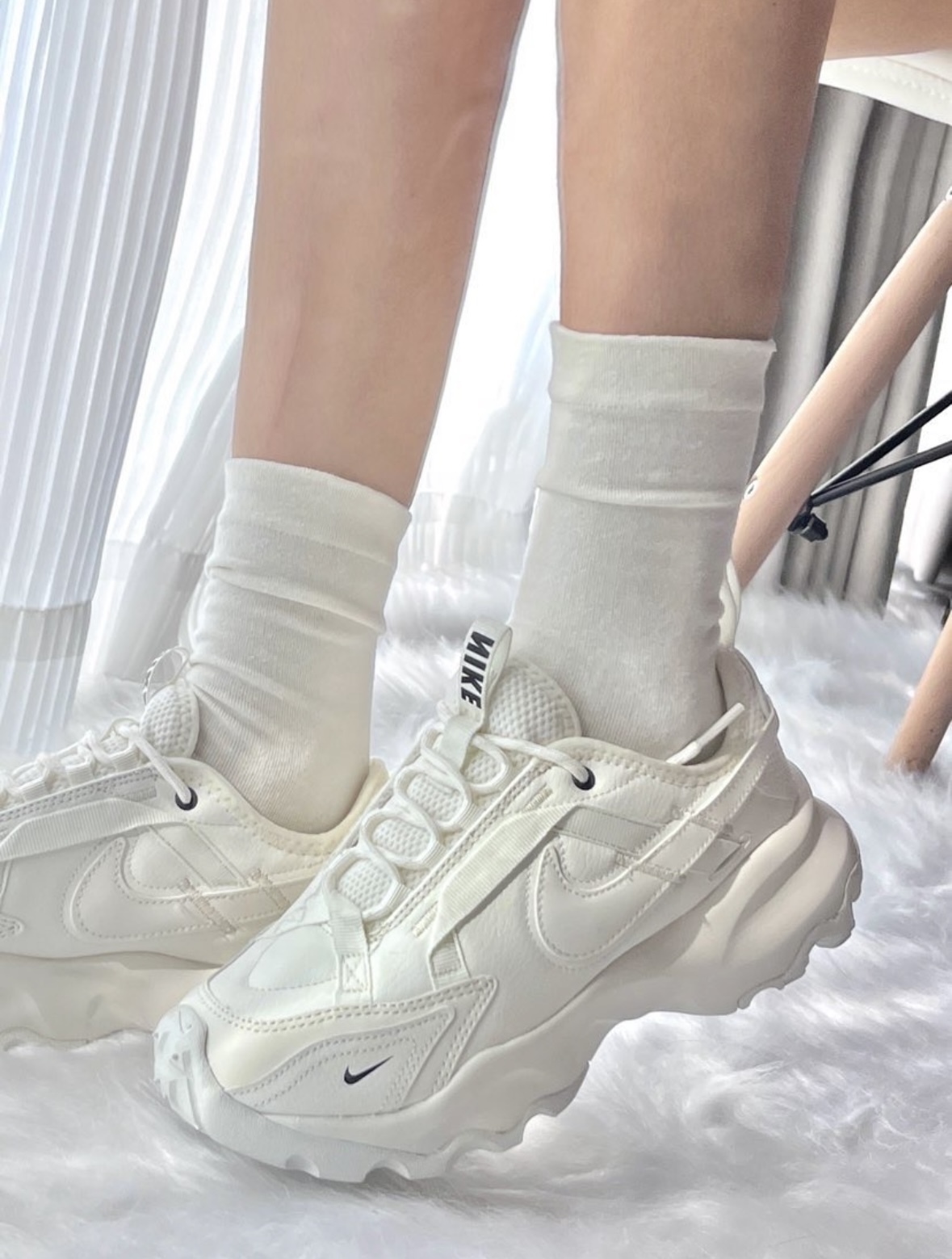 Nike TC-7900 奶油白色 復古 皮革 厚底 增高 老爹鞋 DD9682-100/預購