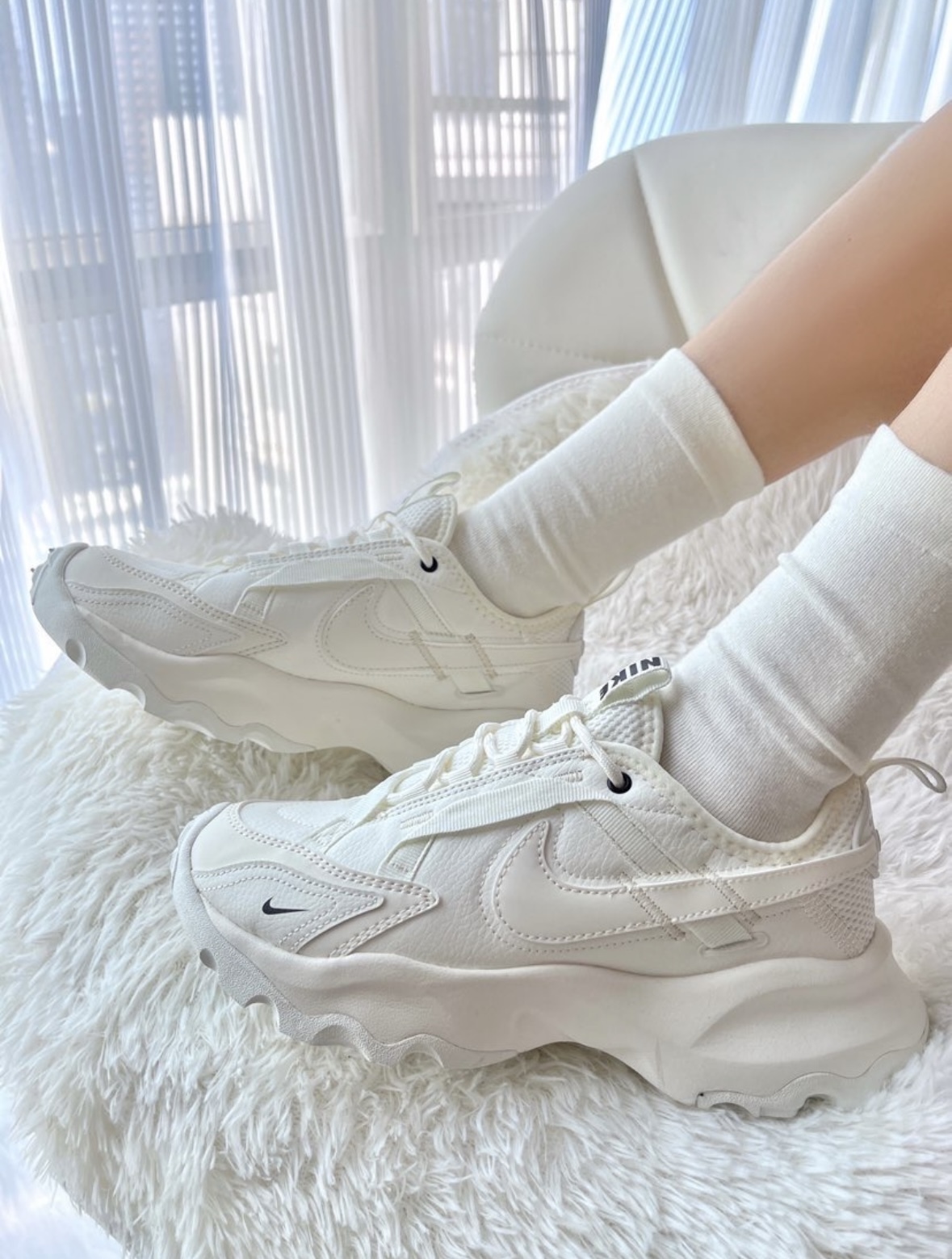 Nike TC-7900 奶油白色 復古 皮革 厚底 增高 老爹鞋 DD9682-100/預購