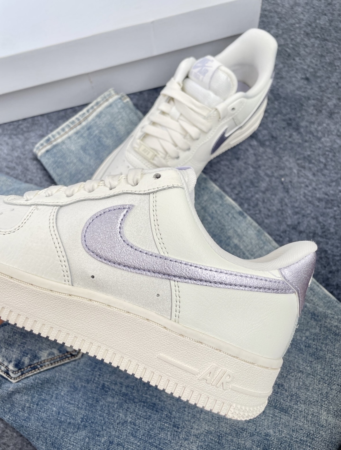 Nike Air Force 1 AF1 霞光紫 奶白色 紫色 皮革 女款 DV7470-100/預購