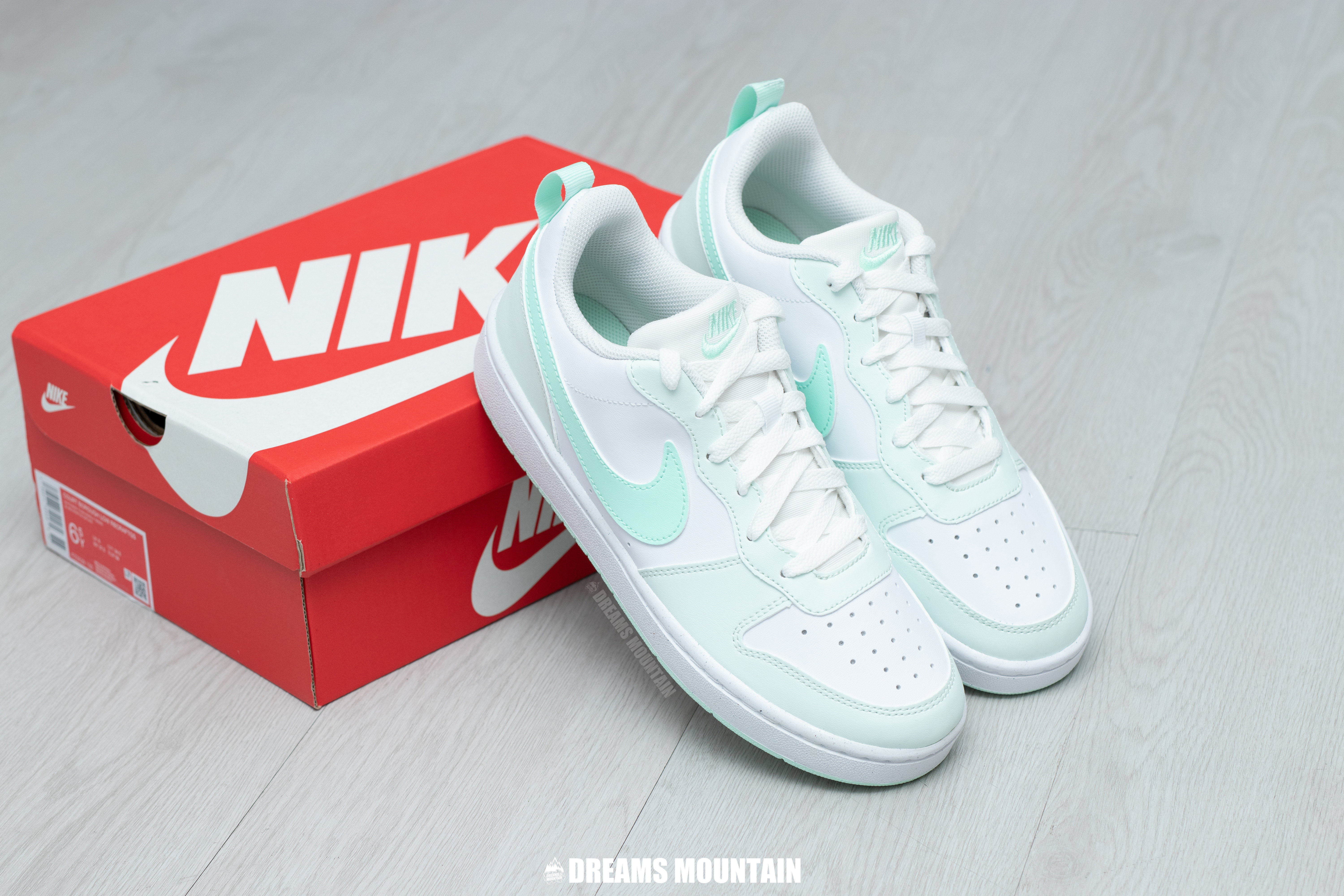 【預訂】Nike Court Borough Low RECRAFT (環保材質) "春夏靚色"薄荷綠-GS