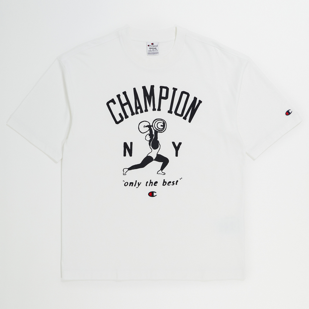 男款-運動俱樂部印花短TEE白色 （219856-WW001）