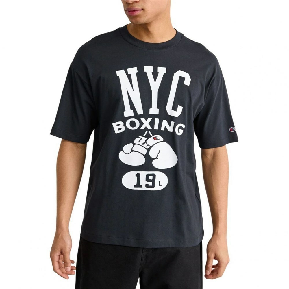 男款-運動俱樂部印花短TEE-黑色（219856-KK001）