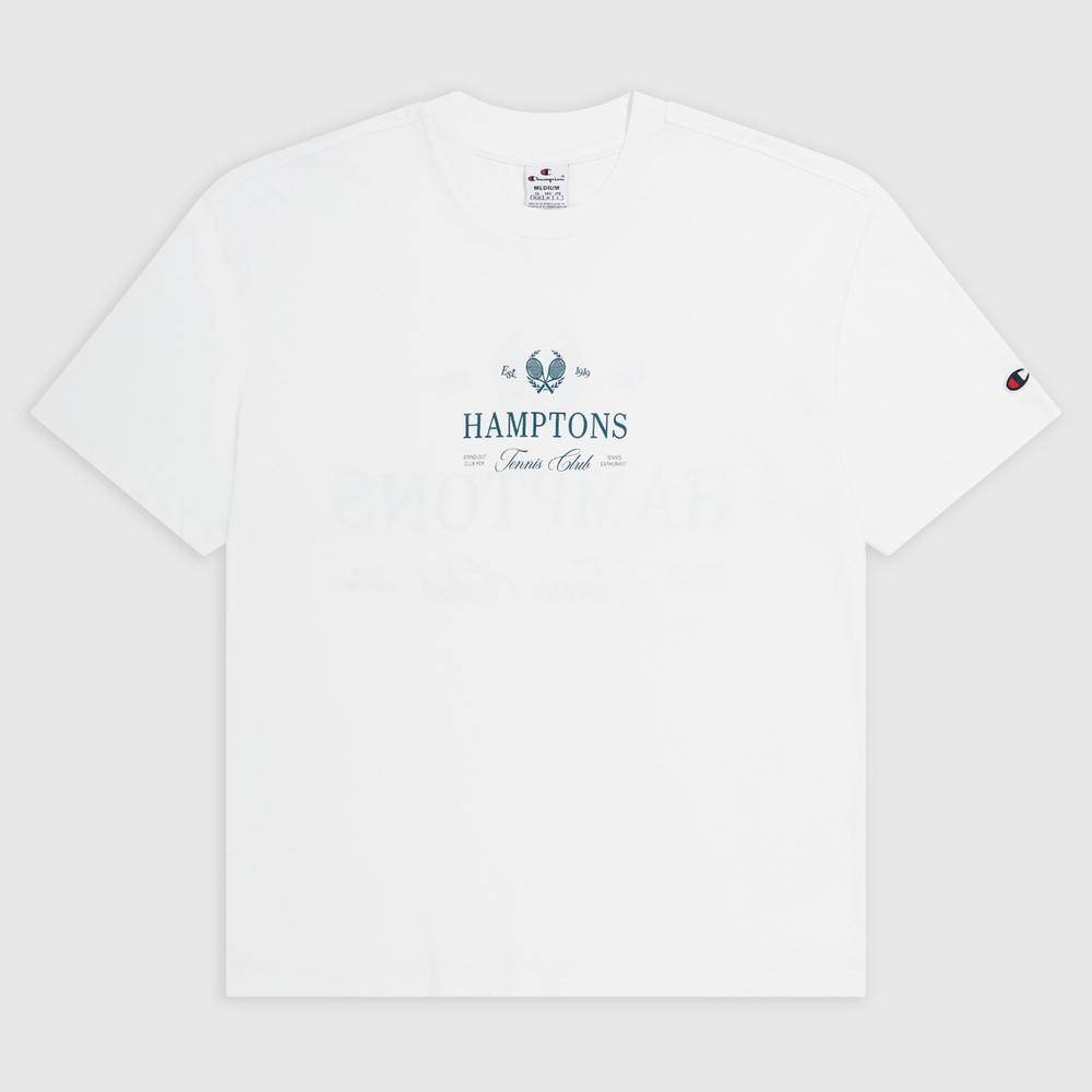 中性-校隊俱樂部印花短TEE-白色（220064-WW001）