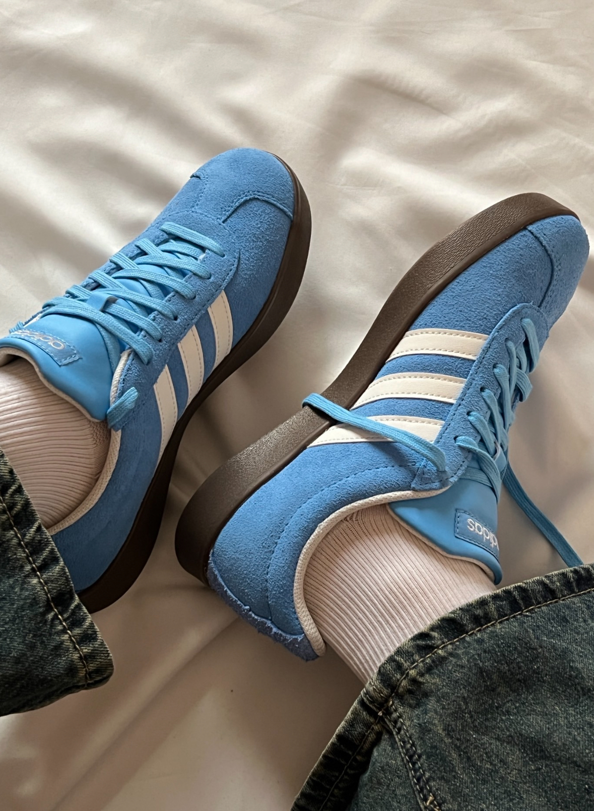 Adidas VL Court Classic 復古天空藍 藍色 焦糖底 復古 JI0496/預購