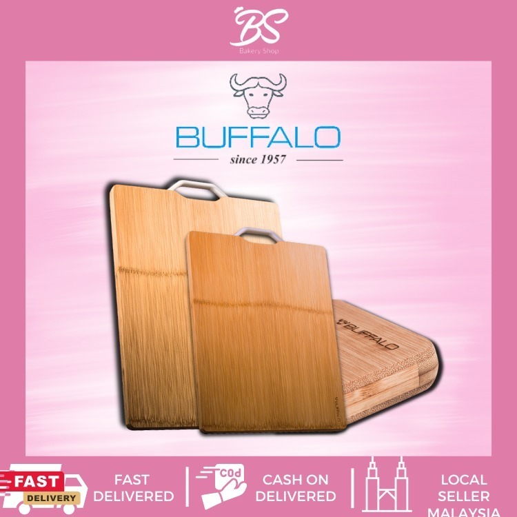 BUFFALO Bamboo Cutting Board / Chopping Board / 2 Sizes / Natural Bamboo / Thick Board