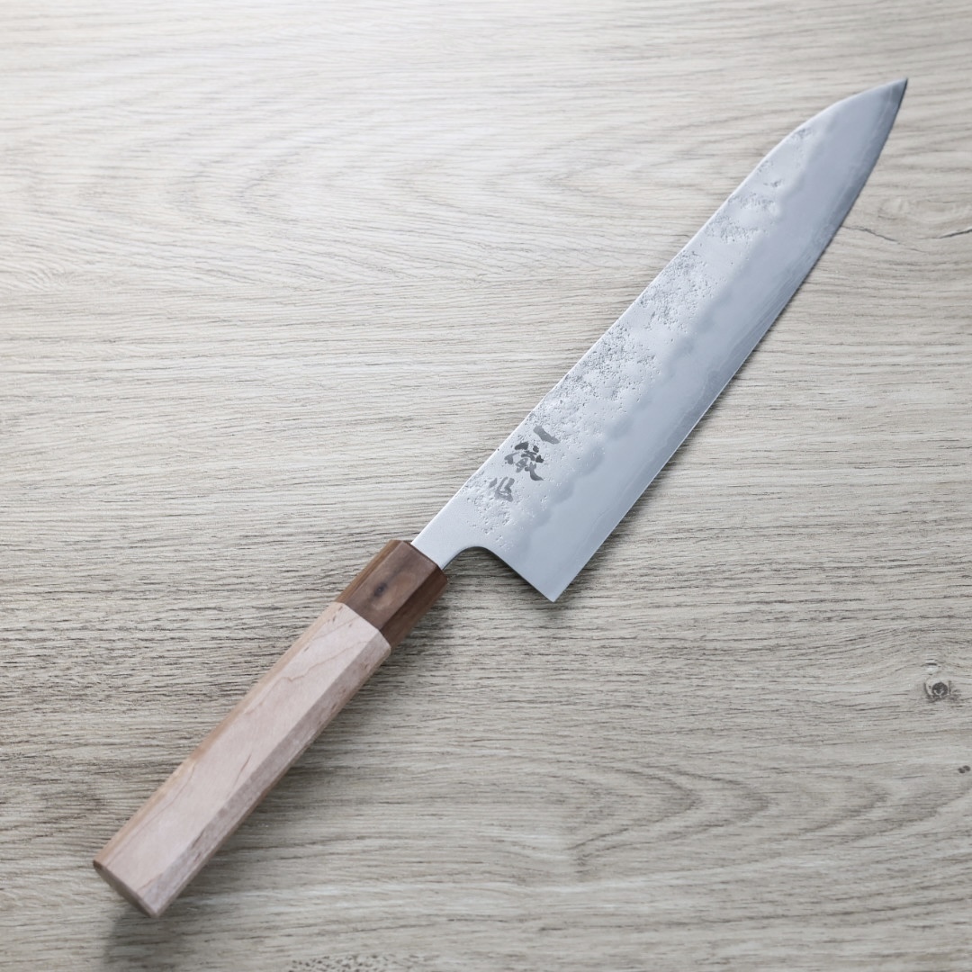 一徹 牛刀 240mm 銀三鋼 梨地