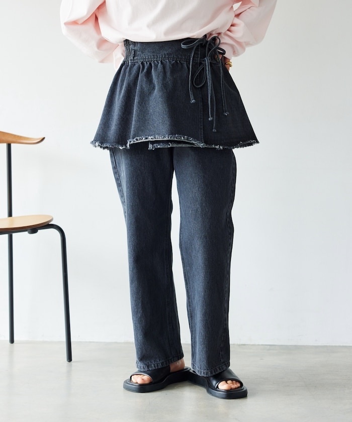 FREAK'S STORE / Denim pants with multiway bustier