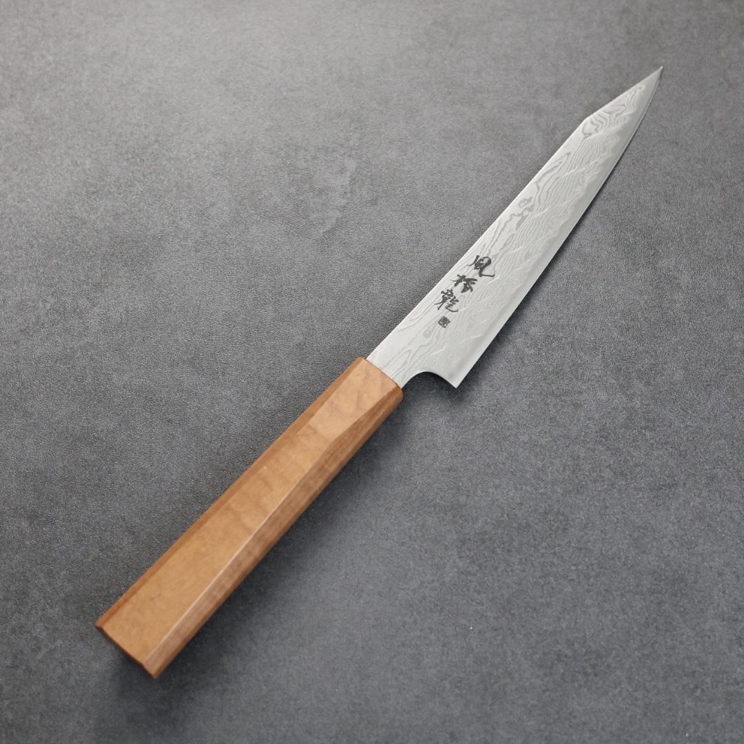 龍泉刃物風格龍蔬果135mm ATS314鋼63層大馬士革