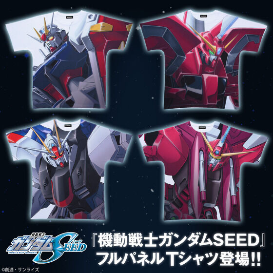 229972 Pbandai 預訂2025/7月 機動戦士ガンダムSEED フルパネルTシャツ