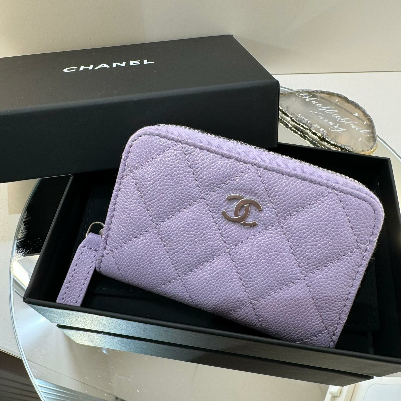 Chanel 粉紫色卡包